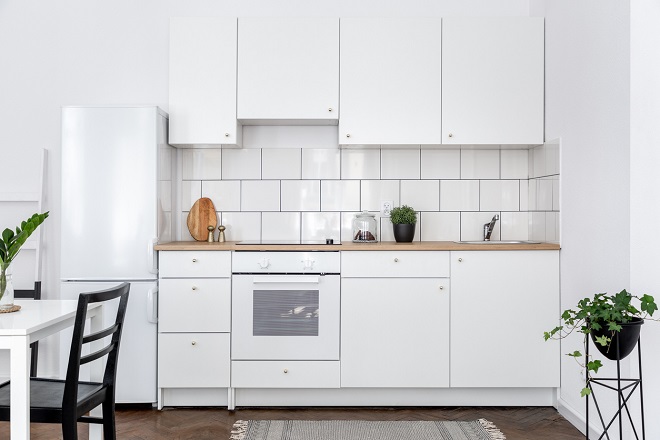 Petite Cuisine Blanc Et Bois